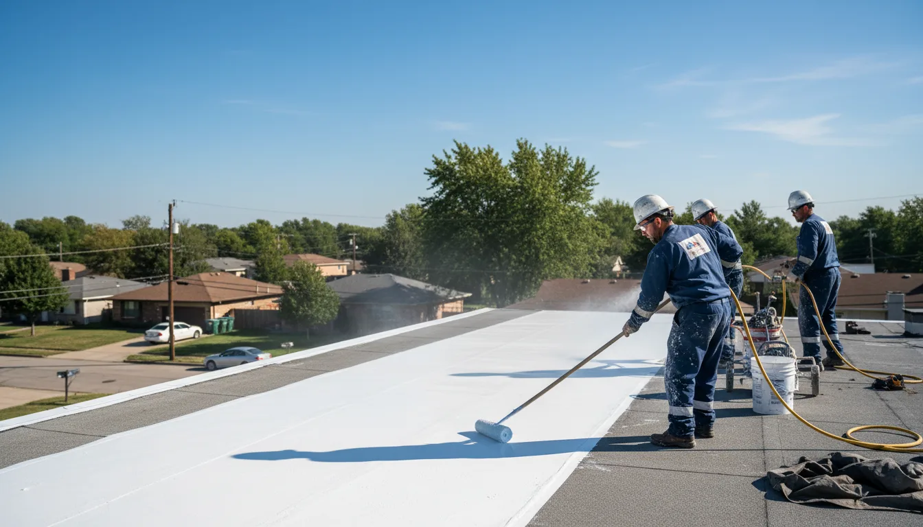 Commercial roof coating in Dike, TX near me